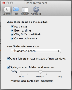 General Finder Preferences