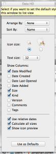 Finder View Options